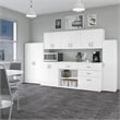 Pemberly Row Tall Narrow Storage Cabinet in White - Engineered Wood