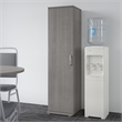 Pemberly Row Tall Narrow Storage Cabinet in Platinum Gray - Engineered Wood