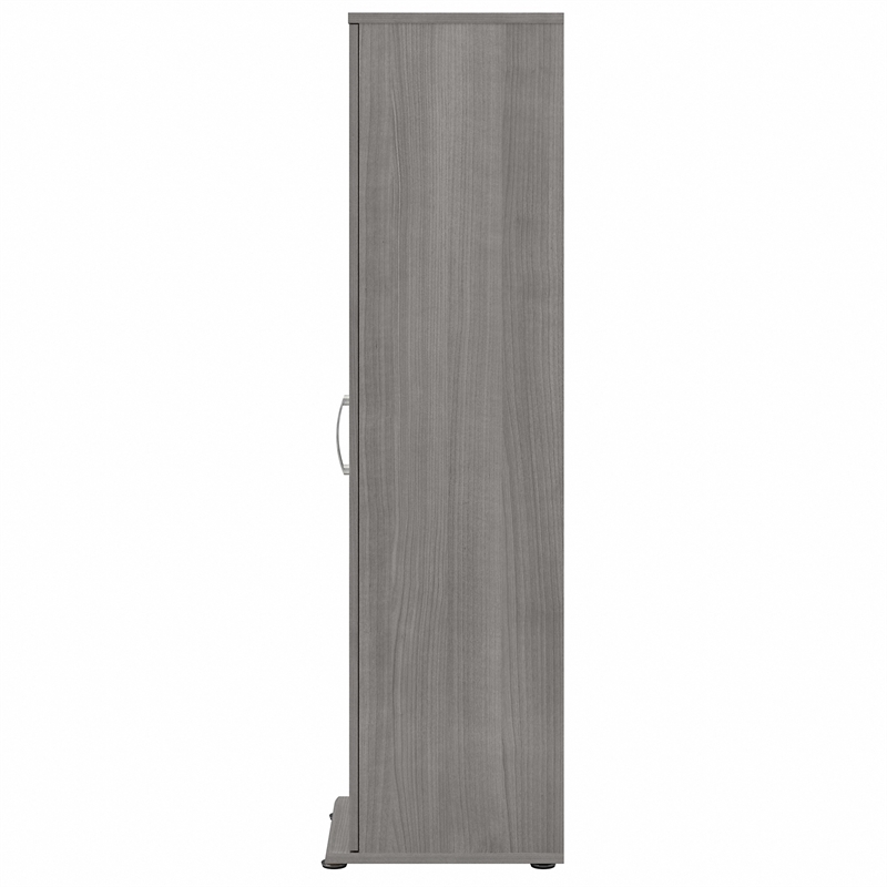 Pemberly Row Tall Narrow Storage Cabinet in Platinum Gray - Engineered Wood
