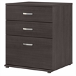 Pemberly Row Floor Storage Cabinet with Drawers in Storm Gray - Engineered Wood