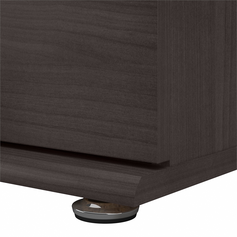 Pemberly Row Floor Storage Cabinet with Drawers in Storm Gray - Engineered Wood
