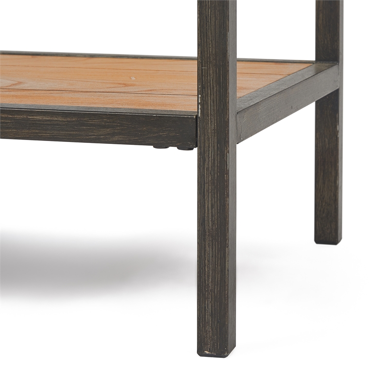 Pemberly Row Modern / Contemporary 2-Tier Console Table Brown