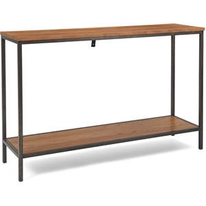 Pemberly Row Modern / Contemporary 2-Tier Console Table Brown