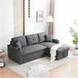 Pemberly Row Traditional Upholstered Fabric Sleeper Sofa -LIGHT GRAY