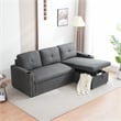Pemberly Row Traditional Upholstered Fabric Sleeper Sofa -LIGHT GRAY