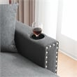 Pemberly Row Traditional Upholstered Fabric Sleeper Sofa -LIGHT GRAY