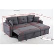 Pemberly Row Traditional Upholstered Fabric Sleeper Sofa -LIGHT GRAY