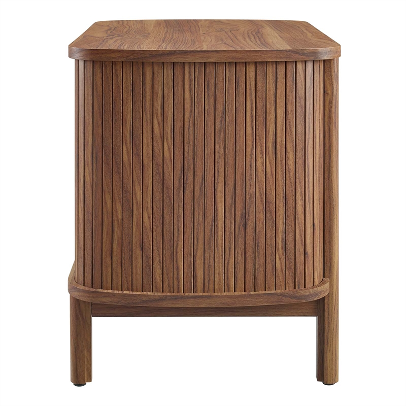 Pemberly Row Modern / Contemporary Open Nightstand in Walnut