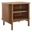 Pemberly Row Modern / Contemporary Open Nightstand in Walnut