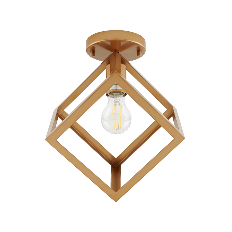 Pemberly Row 11.4in 1 Light Gold Flush Mount Ceiling Fixture