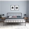 Pemberly Row Contemporary Transitional Metal Bronze Bed in King
