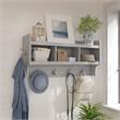 Pemberly Row 40W Wall Mounted Coat Rack in Gray - Engineered Wood