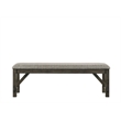 Pemberly Row Upholstered Polyester Wood Bench in Rustic Brown