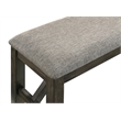 Pemberly Row Upholstered Polyester Wood Bench in Rustic Brown