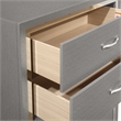 Pemberly Row Modern / Contemporary 5-Drawer Solid Wood Chest in Gray