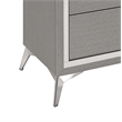 Pemberly Row Modern / Contemporary 5-Drawer Solid Wood Chest in Gray