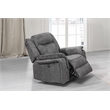 Pemberly Row Park City Polyester Fabric Power Glider Recliner in Slate