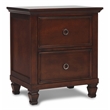 Pemberly Row Modern Solid Wood 2-Drawer Nightstand in Cherry