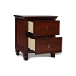 Pemberly Row Modern Solid Wood 2-Drawer Nightstand in Cherry