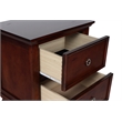Pemberly Row Modern Solid Wood 2-Drawer Nightstand in Cherry