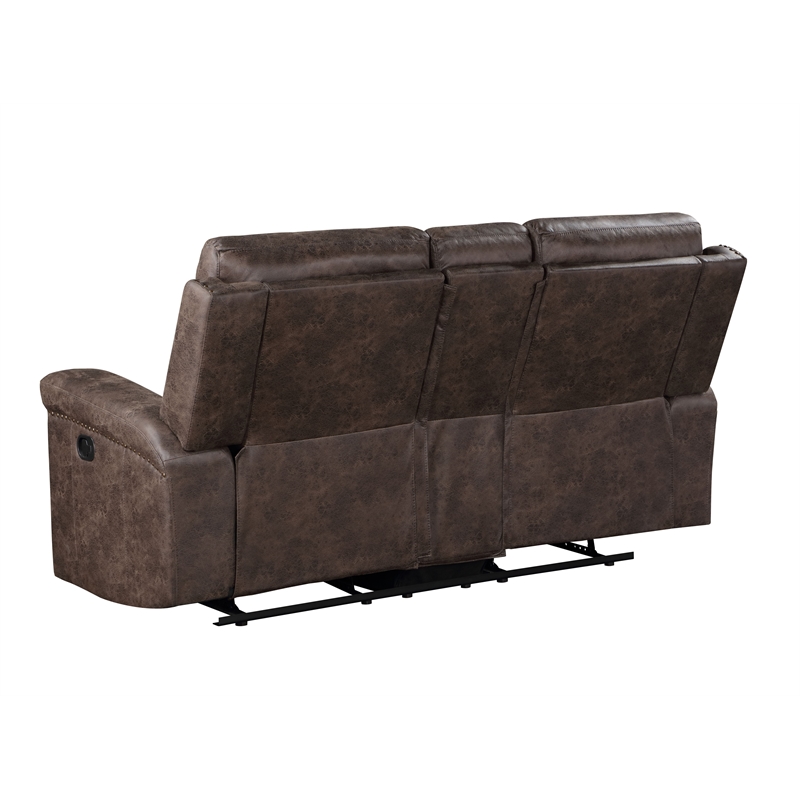 Pemberly Row 2-Piece Fabric Power Loveseat and Sofa Set in Mocha
