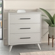 Pemberly Row Contemporary 3 Drawer Small Wood Chest in White