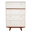 Pemberly Row Modern / Contemporary 4 Drawer Wood Chest in White