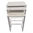 Pemberly Row Modern / Contemporary Nesting Table Set in Whitewash