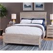 Pemberly Row Contemporary White-washed Wood King Double Panel Bed