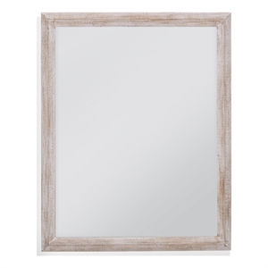 Pemberly Row Modern / Contemporary Wall Mirror in White Wood