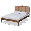 Pemberly Row Modern Brown Finished Wood Queen Size Platform Bed