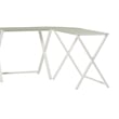 Pemberly Row Contemporary X-Leg Command Center Computer and Gaming Desk - White