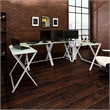 Pemberly Row Contemporary X-Leg Command Center Computer and Gaming Desk - White