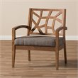 Pemberly Row Modern / Contemporary Accent Chair in Gray and Brown