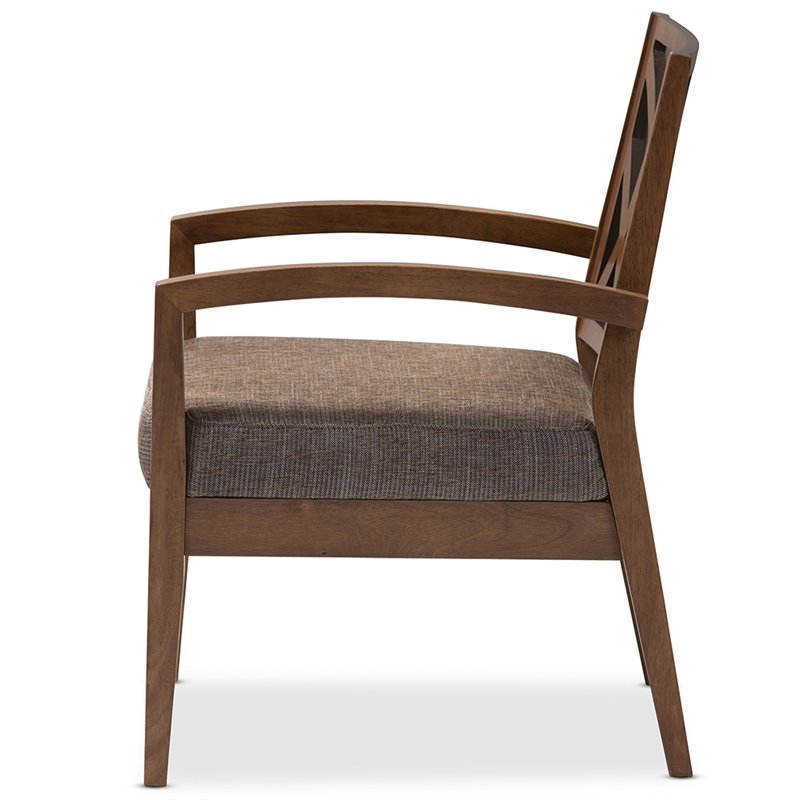 Pemberly Row Modern / Contemporary Accent Chair in Gray and Brown