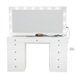 Pemberly Row EXTRA LARGE Vanity Desk White 11 Drawers Basic Knobs