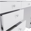 Pemberly Row EXTRA LARGE Vanity Desk White 11 Drawers Basic Knobs