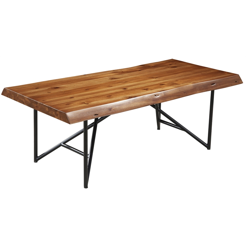 Pemberly Row Wood Coffee-Cocktail Table in Light Walnut (Brown)