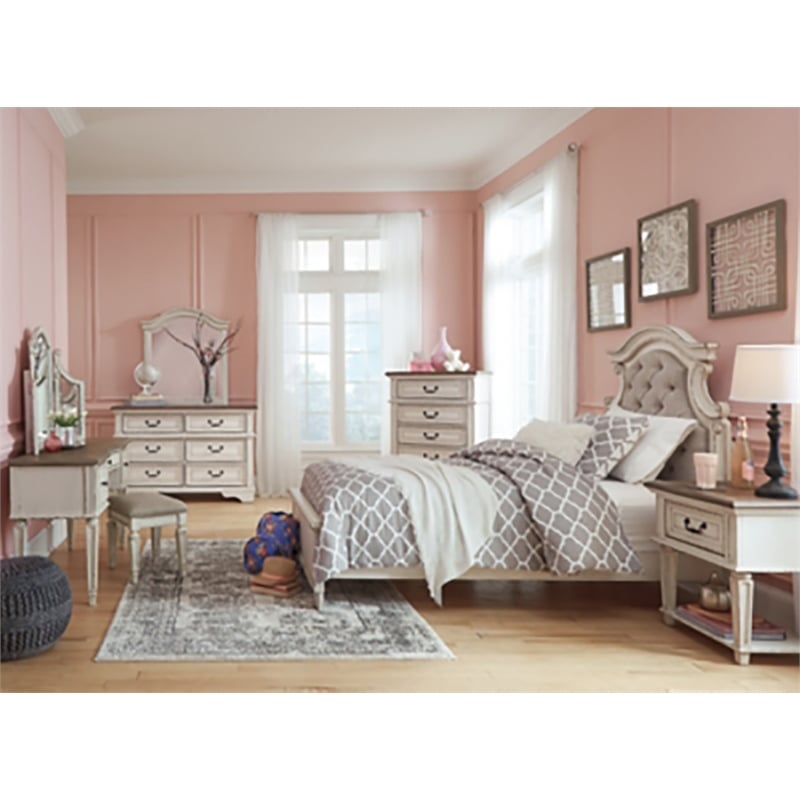 Pemberly Row Set of 2 Engineered Wood 6 Drawer Double Dresser & 5 Drawer Chest