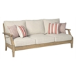 Pemberly Row Set of 2 Patio Sofa and Arm Chair in Beige