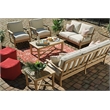 Pemberly Row Set of 2 Patio Sofa and Arm Chair in Beige