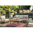 Pemberly Row Set of 2 Patio Sofa and Arm Chair in Beige