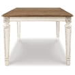Pemberly Row Set of 9 Extendable Dining Table and Side Chair in Chipped White