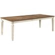 Pemberly Row Set of 9 Extendable Dining Table and Side Chair in Chipped White
