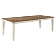 Pemberly Row Set of 9 Extendable Dining Table and Side Chair in Chipped White