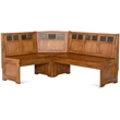 Pemberly Row 4-pieces Corner Dining Set/Breakfast Nook in Oak with Storage Space