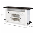 Pemberly Row Wood Home Bar with 2 Shelves and 3 Drawers in Espresso