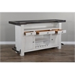 Pemberly Row Wood Home Bar with 2 Shelves and 3 Drawers in Espresso
