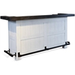 Pemberly Row Wood Home Bar with 2 Shelves and 3 Drawers in Espresso