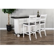 Pemberly Row Wood Home Bar with 2 Shelves and 3 Drawers in Espresso
